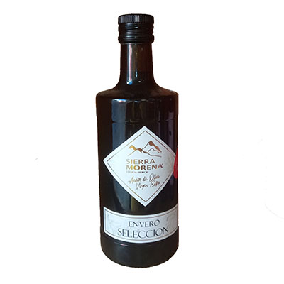 fotografía de una botella de aceite virgen extra